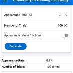 probability of winning the lottery calculator